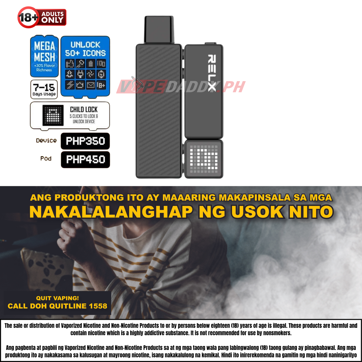 Relx WeCreate Disposable Vape Pod 1.9ml Freebase Nic (We Create) – Vape  Daddy Philippines