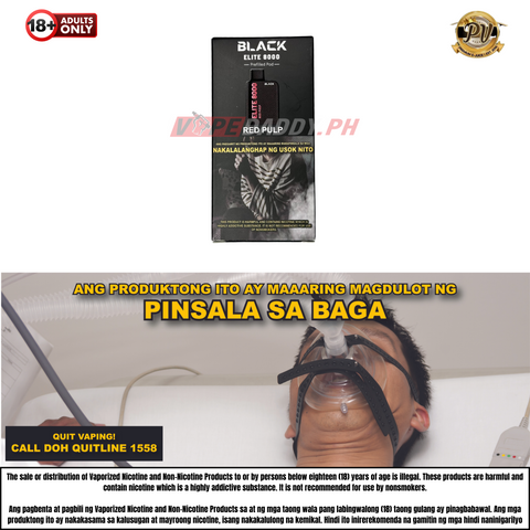 Black Elite 8000 (pod and battery sold separately) Disposable Vape