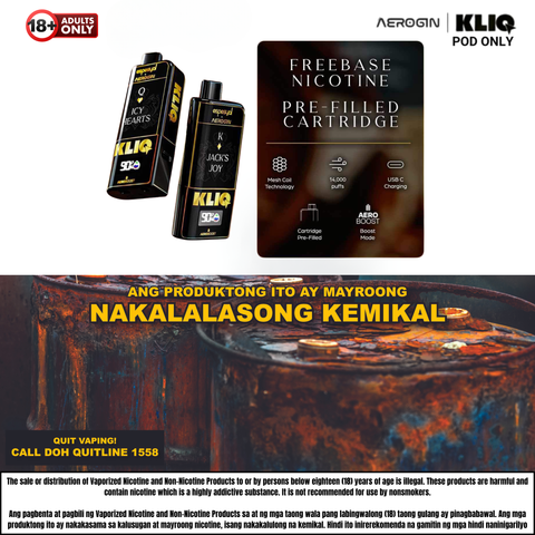 Kliq Espesyal x Aerogin Freebase 14000 Puffs Vape Pod (V1 compatible)