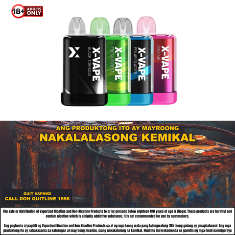 X-Vape X1 10ml 10000 Puffs Freebase 30mg 500mah Disposable Vape